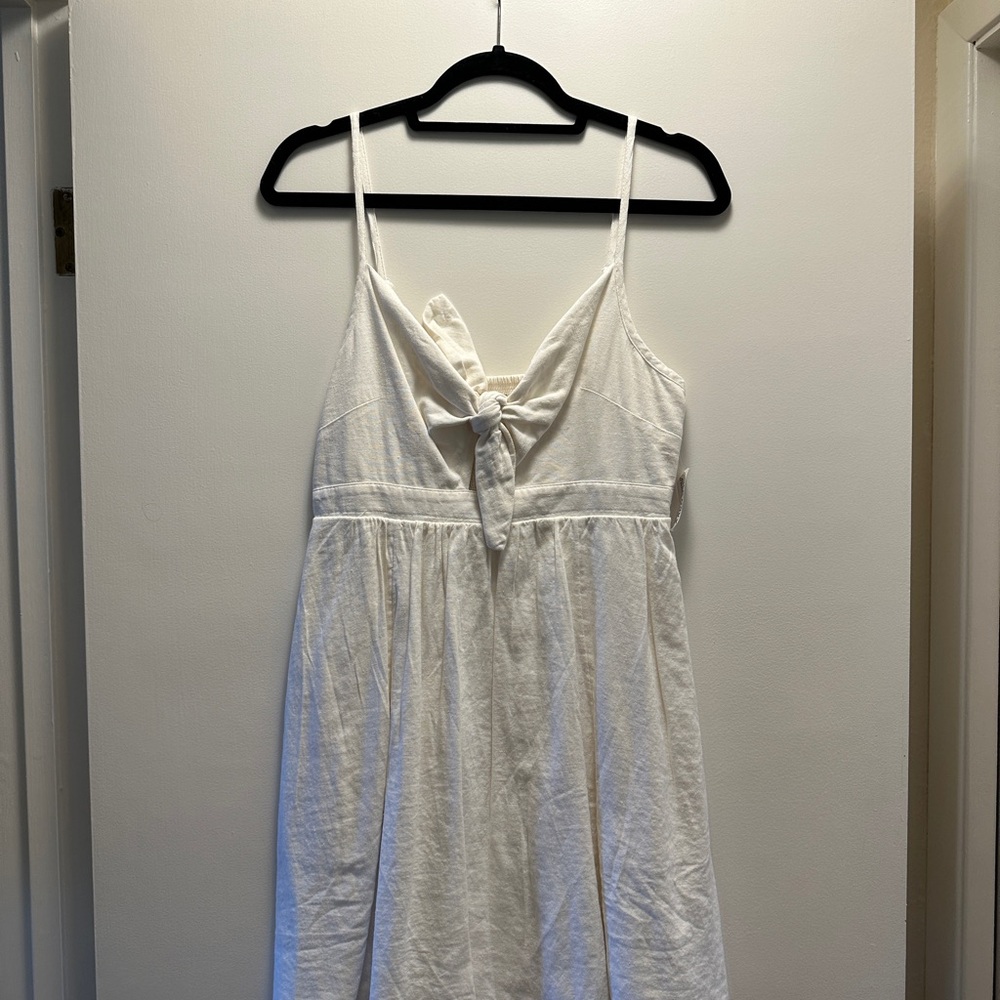 NWT Old Navy White Spaghetti Strap Dress with Bow